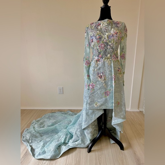 Colette Mon Cheri Blue Embroidered Dress - Picture 14 of 16